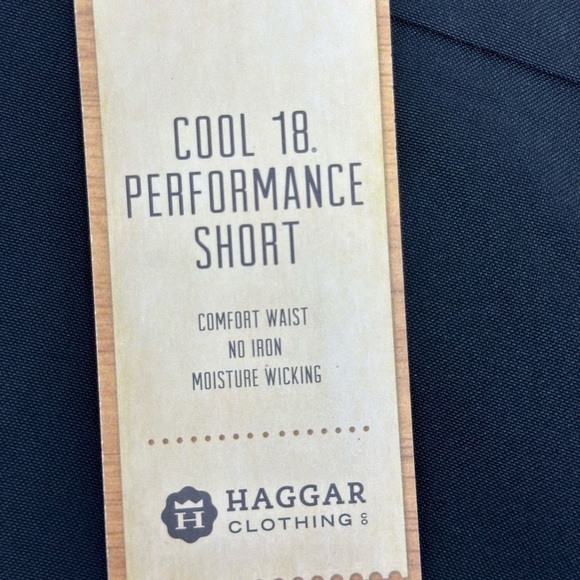 Haggar black pleated cool 18 performance shorts size 44W NWT - Picture 2 of 8